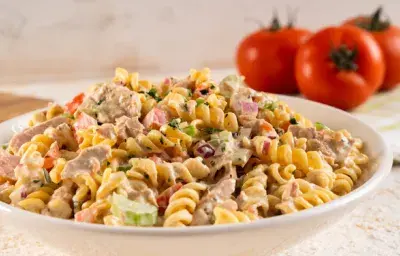 Ensalada de Fideo tornillo con atún Ensalada de Fideo tornillo con atún