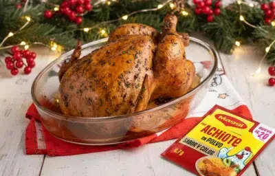 Pollo Navideño con Sabor y Color