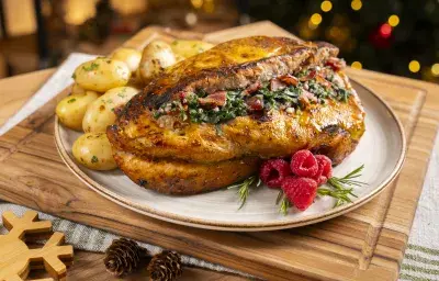 Pechuga de pavo rellena