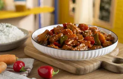 Salteado de cerdo agridulce