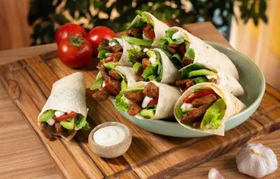 Mini wraps de carne