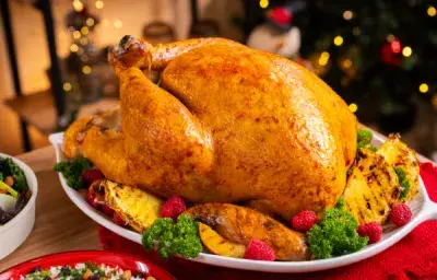 Pavo navideño caramelizado