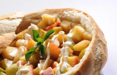 Pan relleno de manzana Pan relleno de manzana