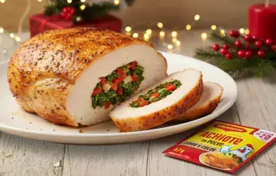 Pechuga de pollo rellena para Navidad