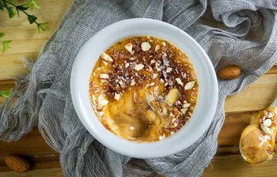 Creme broulee de almendras y chocolate