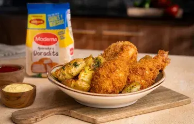 Pollo apanado crujiente