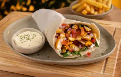 Shawarma de pollo estilo Ecuatoriano