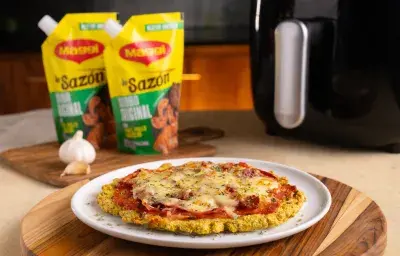 Pizza de verde al airfryer