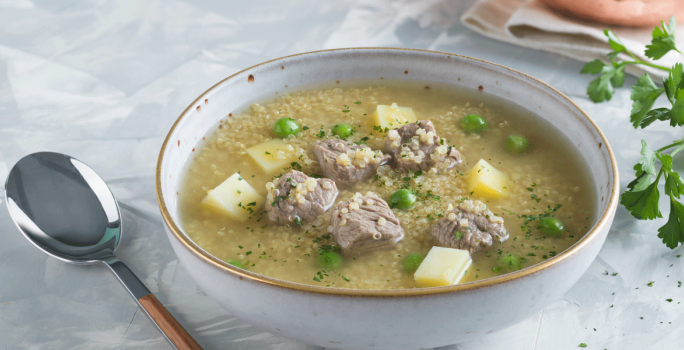 sopa de quinua con carne