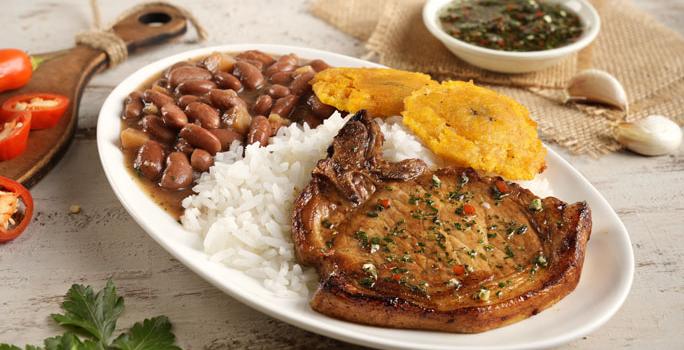 Chuleta Frita con Chimichurri