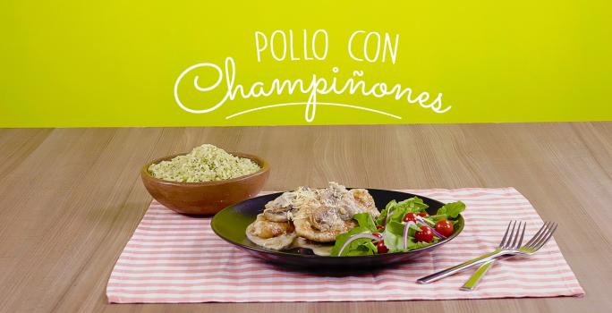 Pollo con champiñones
