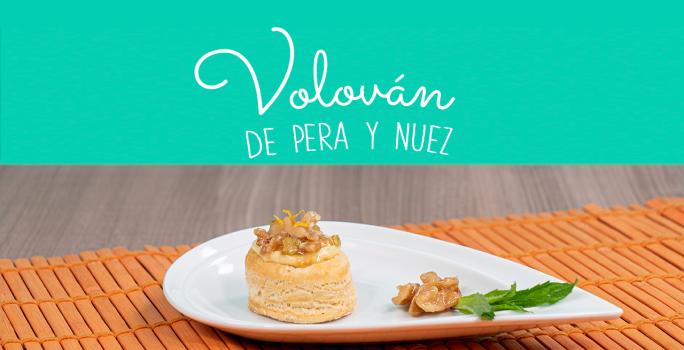 Volovan de pera y nuez