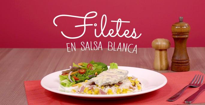 Filete de res en salsa blanca