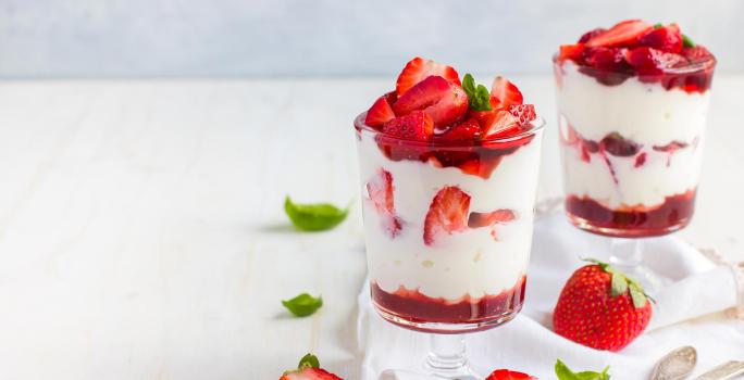 fresas con crema