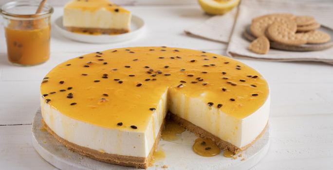 Cheesecake de Maracuyá Fácil y sin Horno