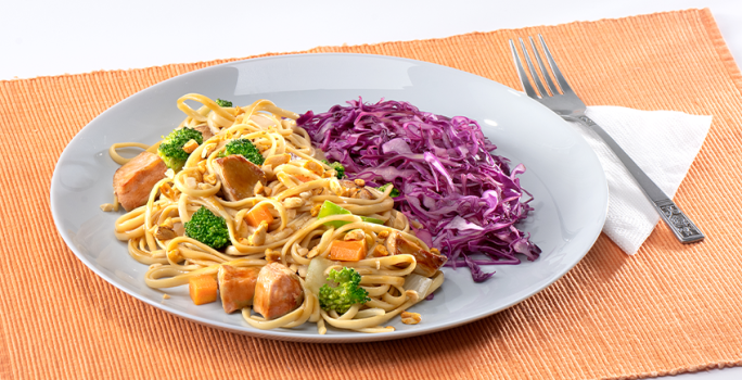 Tallarín con Cerdo y Verduras