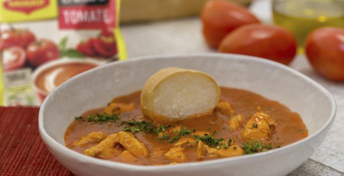 Crema de Tomate con Pollo