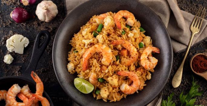 Arroz con Camarones al Chipotle