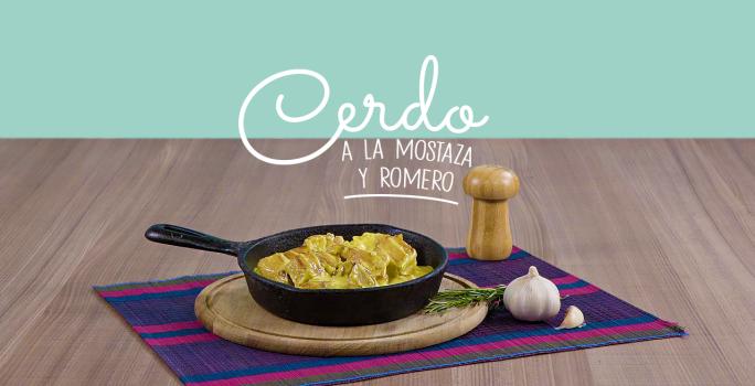 Cerdo a la mostaza y romero