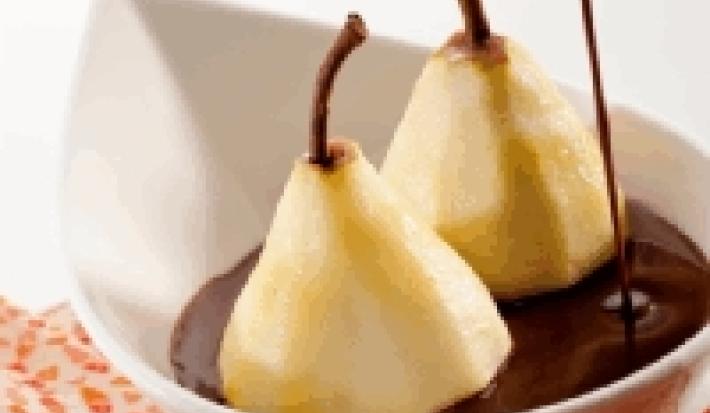 Sopa de Chocolate y Peras