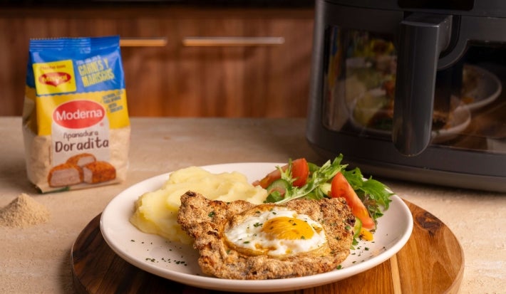 Filete de carne montado en airfryer