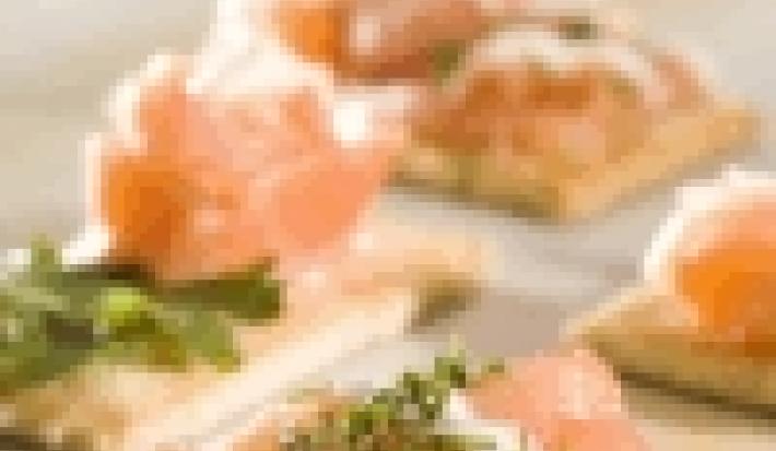 Canapés de salmón ahumado