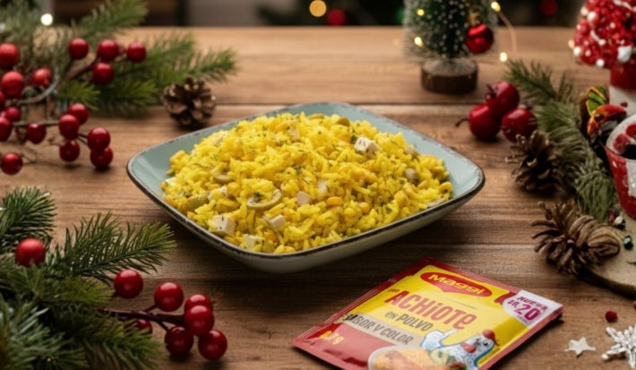 Arroz navideño con Sabor y Color