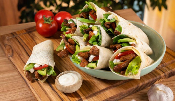 Mini wraps de carne