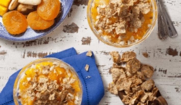 Crema de mango y durazno Crema de mango y durazno