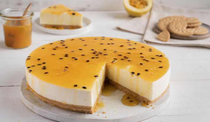 Cheesecake de Maracuyá Fácil y sin Horno