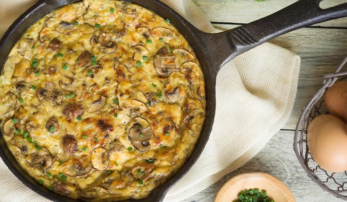 Frittata de champiñones