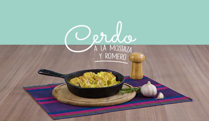 Cerdo a la mostaza y romero