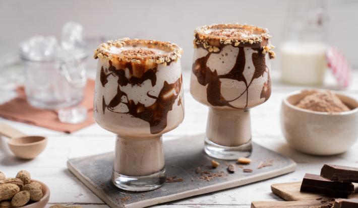 chocolate frappeado con mani