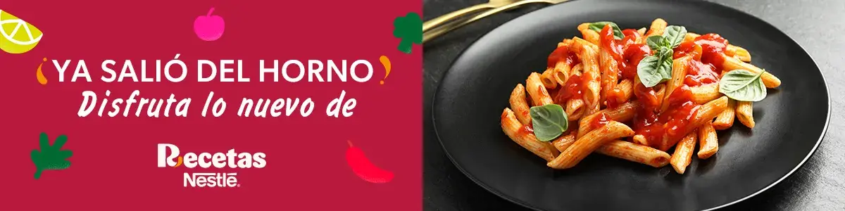 Banner Disfruta lo nuevo de Recetas Nestlé